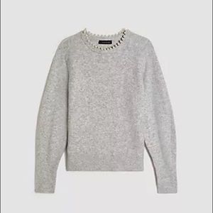 Ann Taylor Petite Pearlized Crew Neck Sweater
